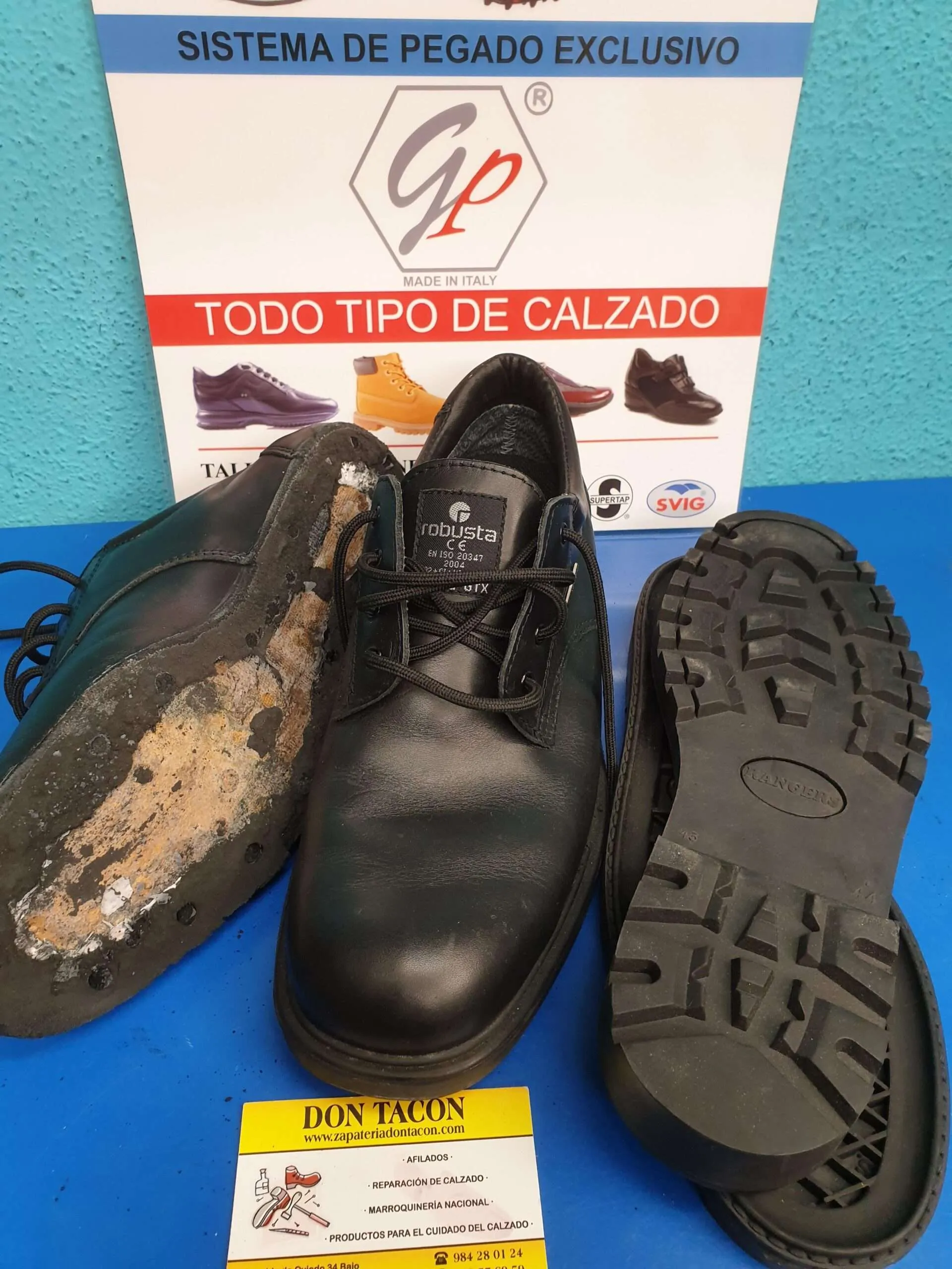 pegado suelas enteras propias